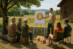 outdoor bitcoin lesson